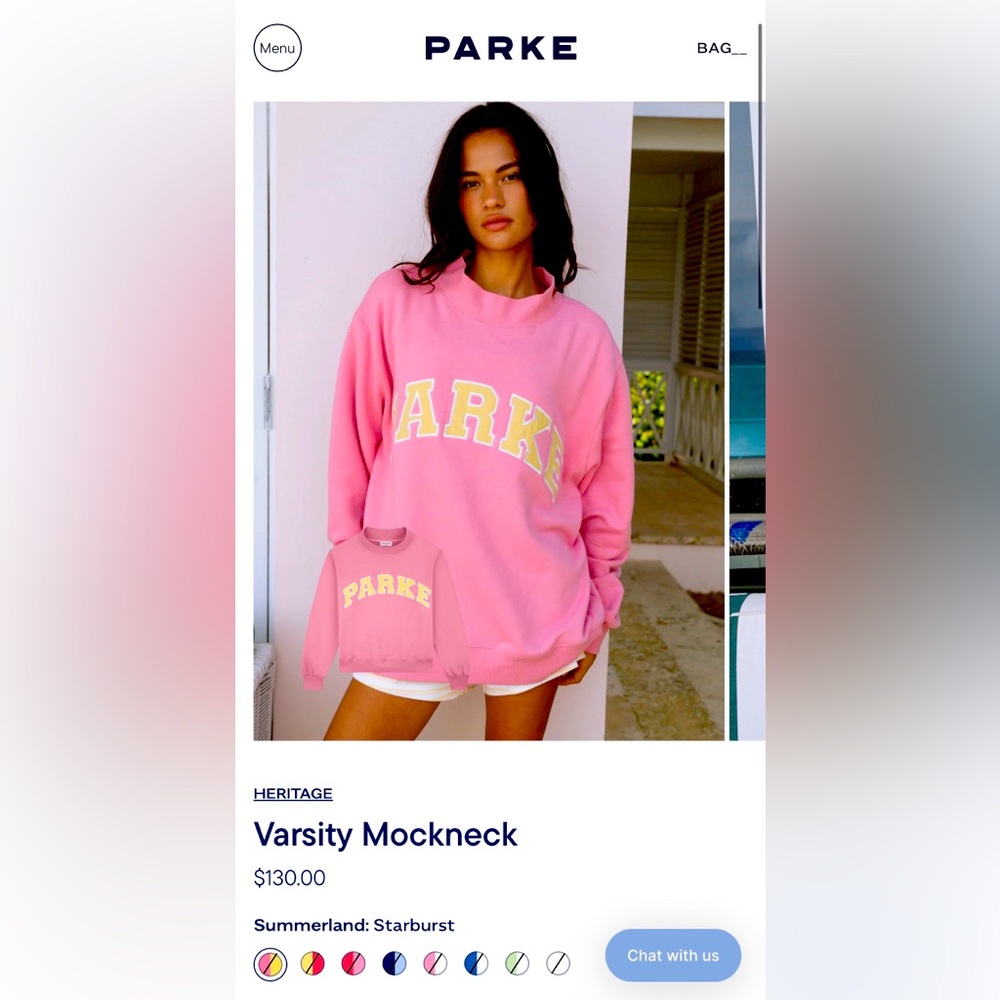 Parke Varsity sweatshirt - Starburst color